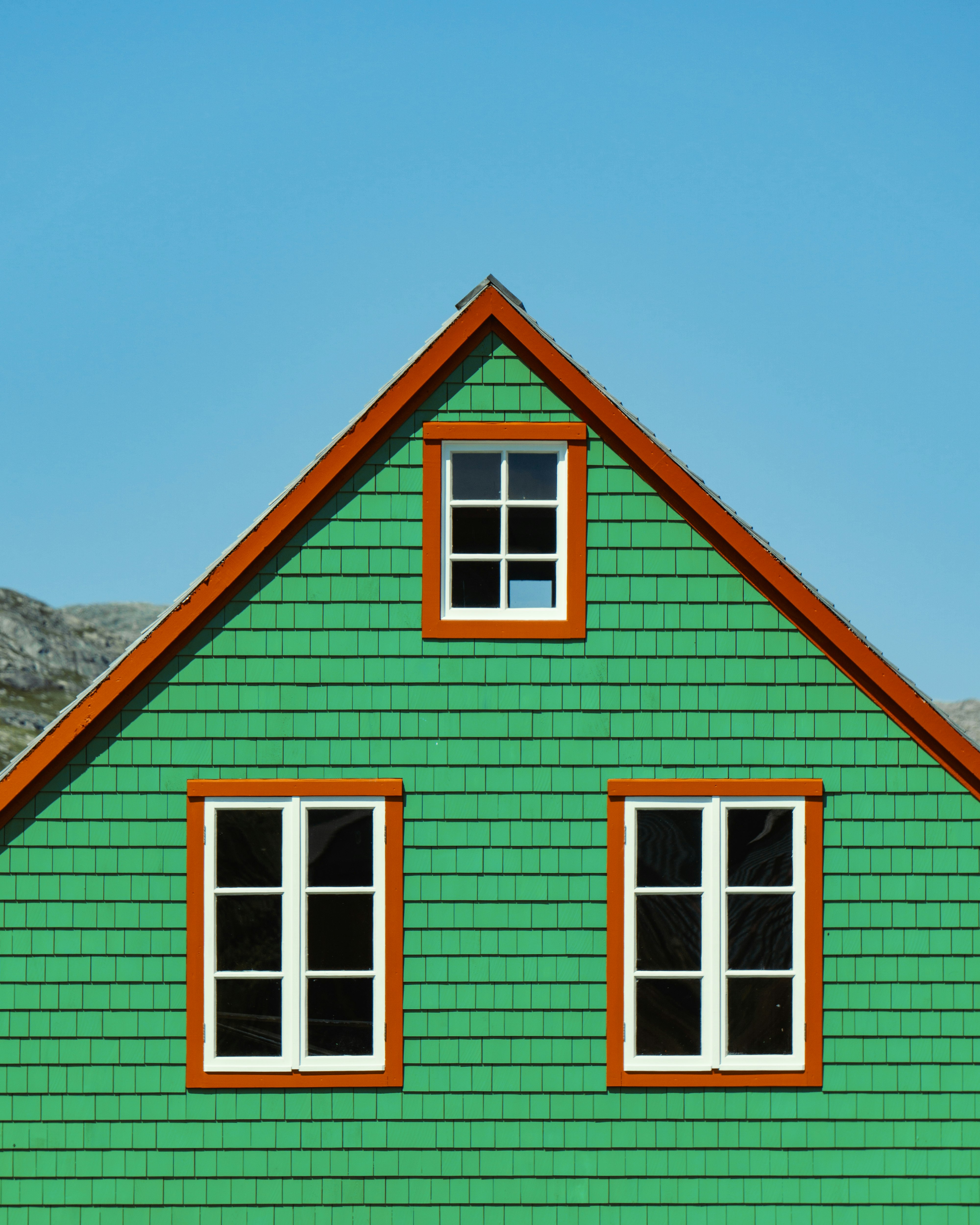 green and brown wooden house